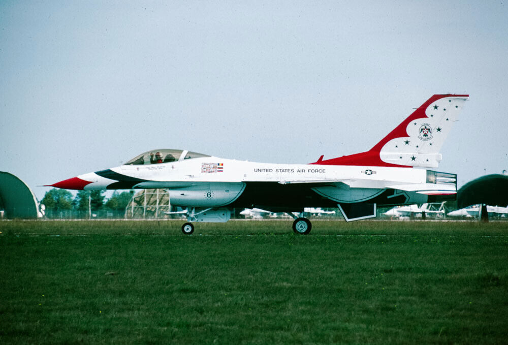 Original Aircraft Slide: F-16c 87-0323 Thunderbirds, Crashed (k64)