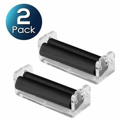 2x 70mm Easy Manual Cigarette Tobacco Smoking Roller Maker Rolling Machine Clear