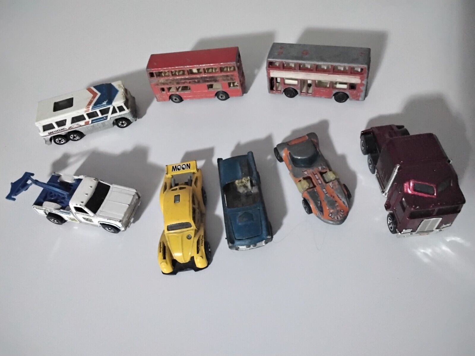 Lot Of 8 Vintage Matchbox And Hotwheels Cars Trucks