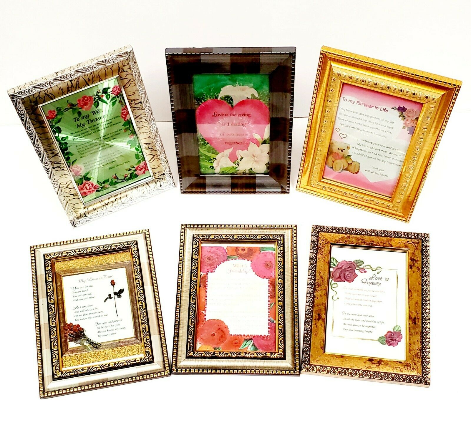 Lot of 24 Pieces - Assorted Decorative Inspiration Framed Messages