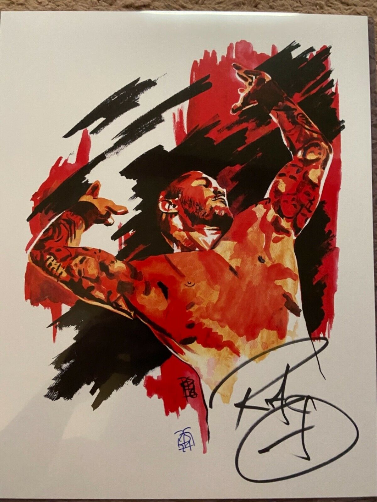 Randy Orton  Signed 11x14 Schamberger Art Print Wwe