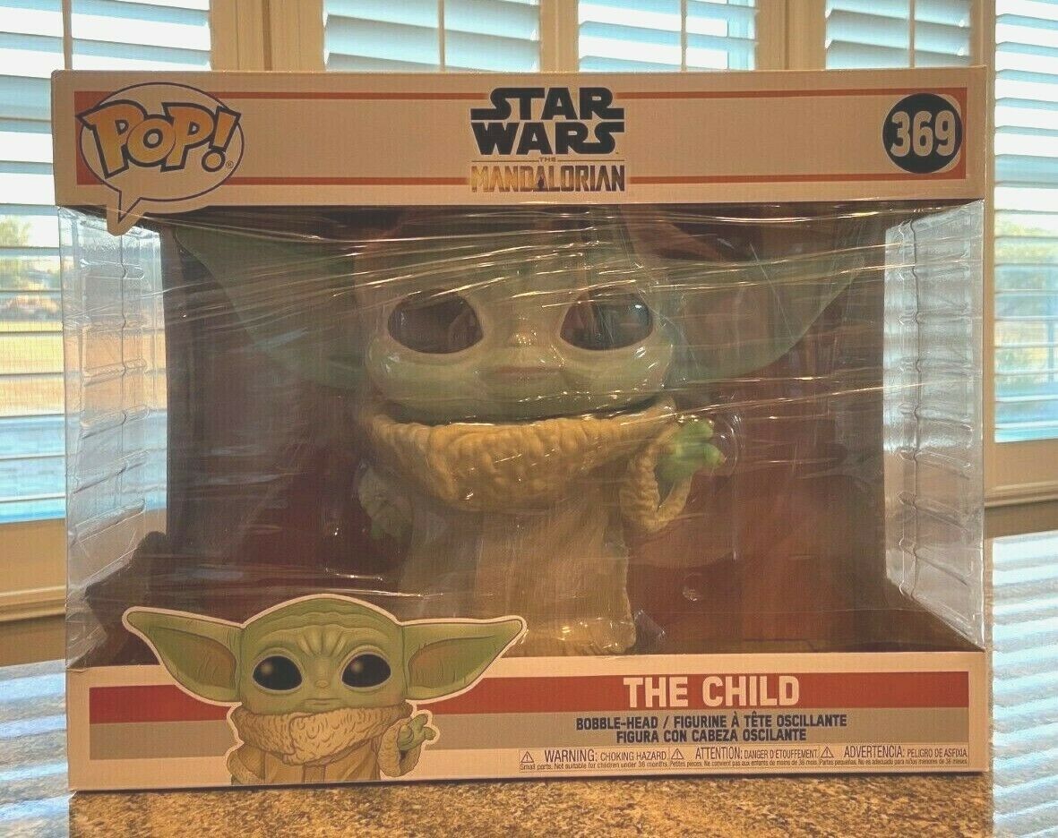 Disney Mandalorian Baby Yoda The Child Funko Pop Super Sized 11" Bobble-head