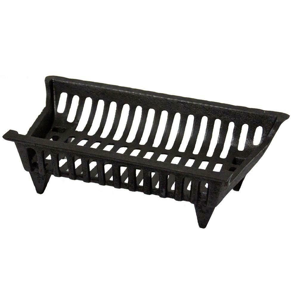 Pleasant Hearth Fireplace Grate Cast Iron High Temperature Paint 18 In. Width