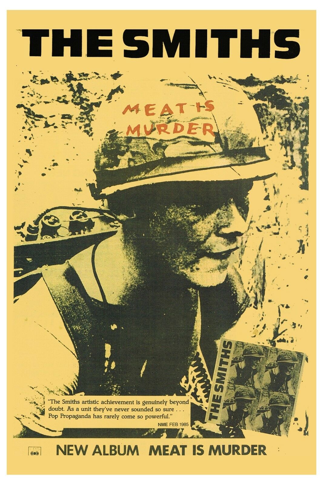 The Smiths: * Meat Is Murder * Uk Promotional Poster 1985   12x18