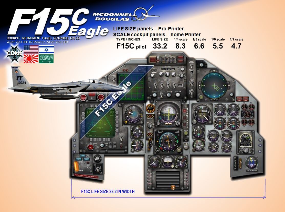 F15 Eagle Cockpit Instrument Panel Cdkit