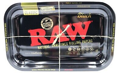 Raw Rolling Papers Black Tray 11x7 Limited Edition - Vintage Style - Rawthentic!