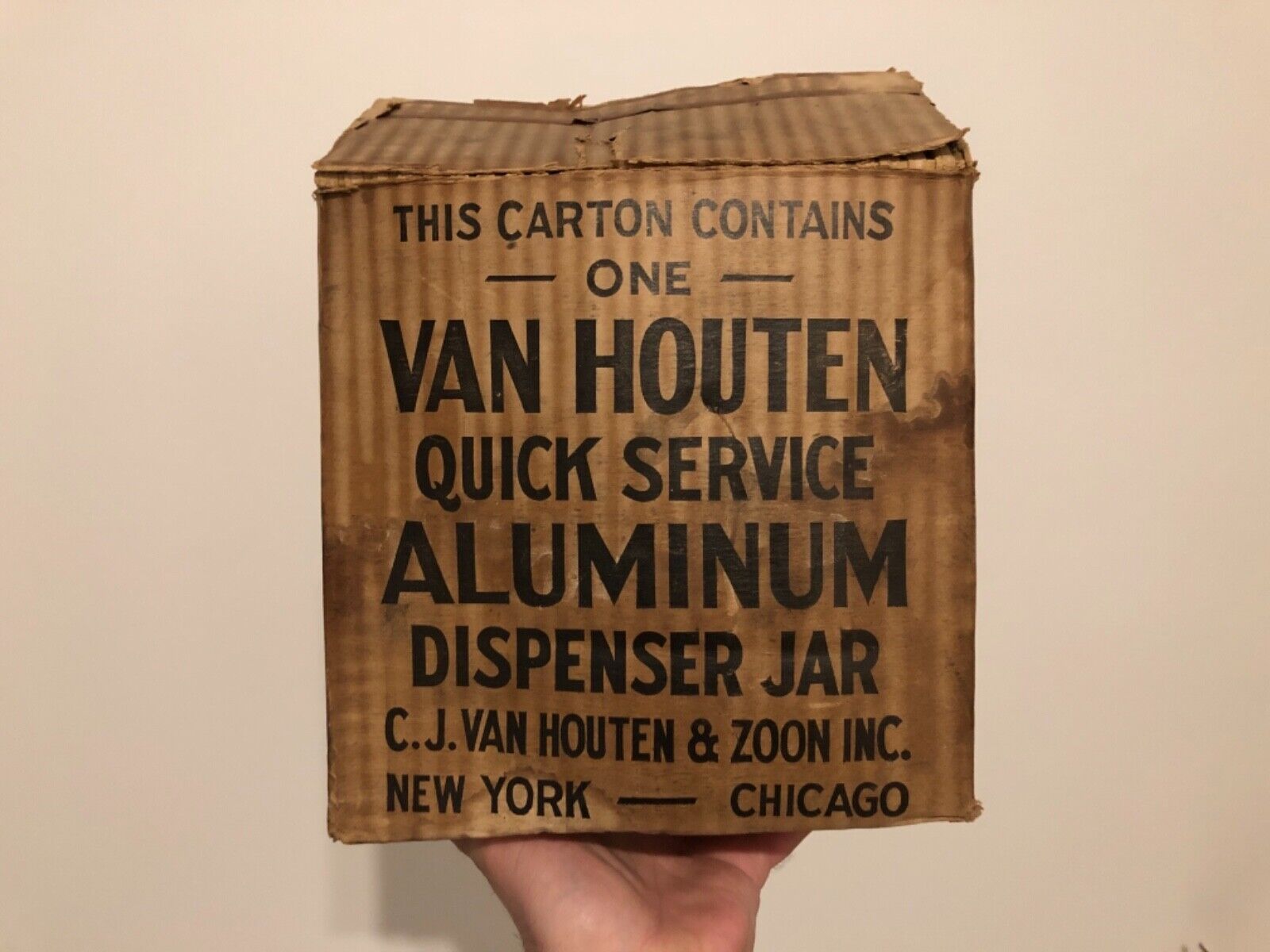 Vintage C. 1940 Graphic "nos In The Original Box" Van Houten's Chocomalt Tin