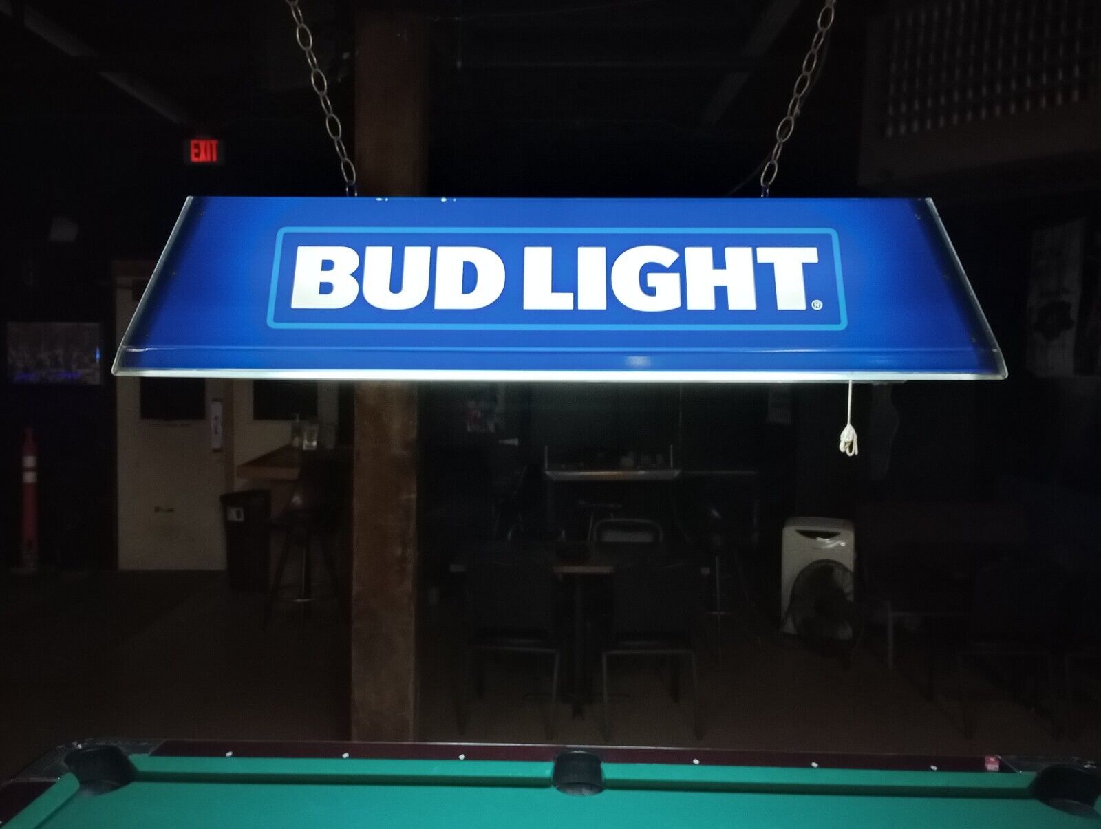Bud Light Pool Table Hanging Light - Bar, Tavern, Pub, Man Cave Decor - Beer Ad