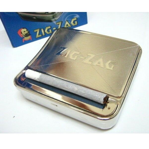 Zig Zag Tin Automatic Cigarette Tobacco Rolling Machine Box 70mm Roller Roll