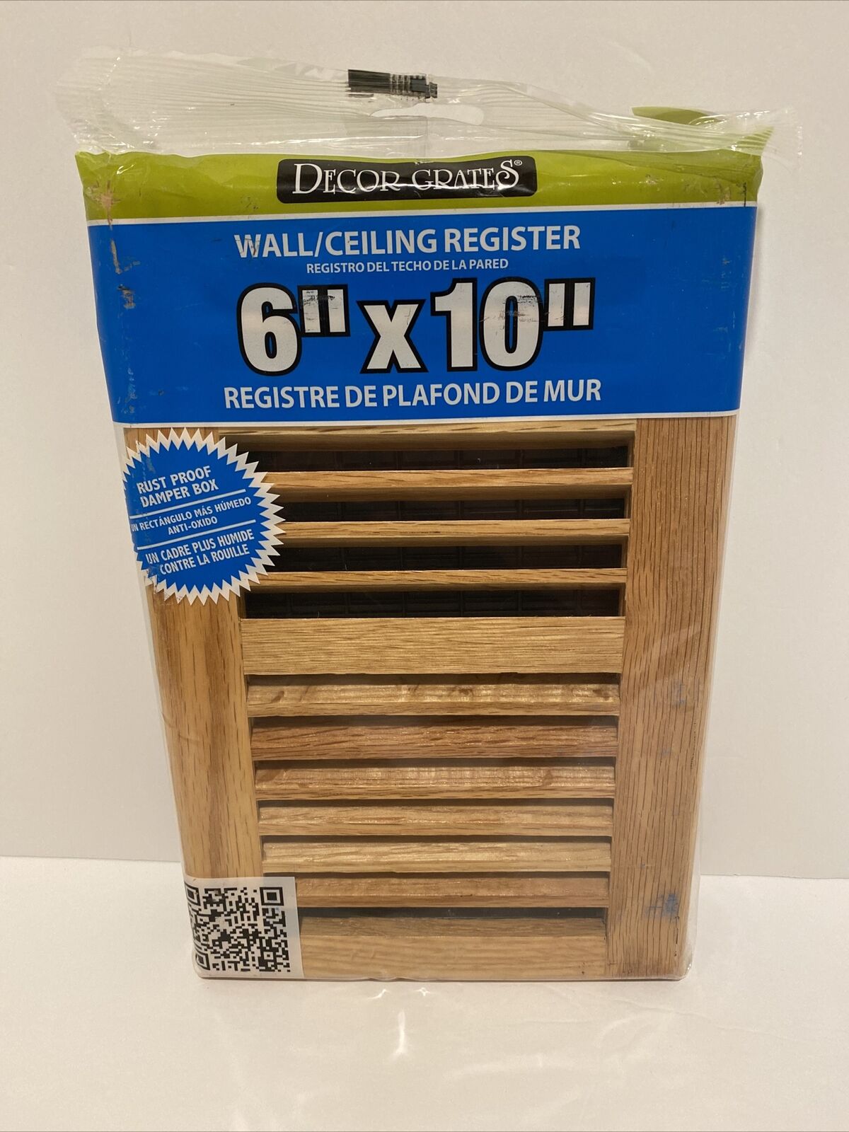 Decor Grates Wl610w-n 6 Inch By 10 Inch Wood Wall Register Natural Oak New