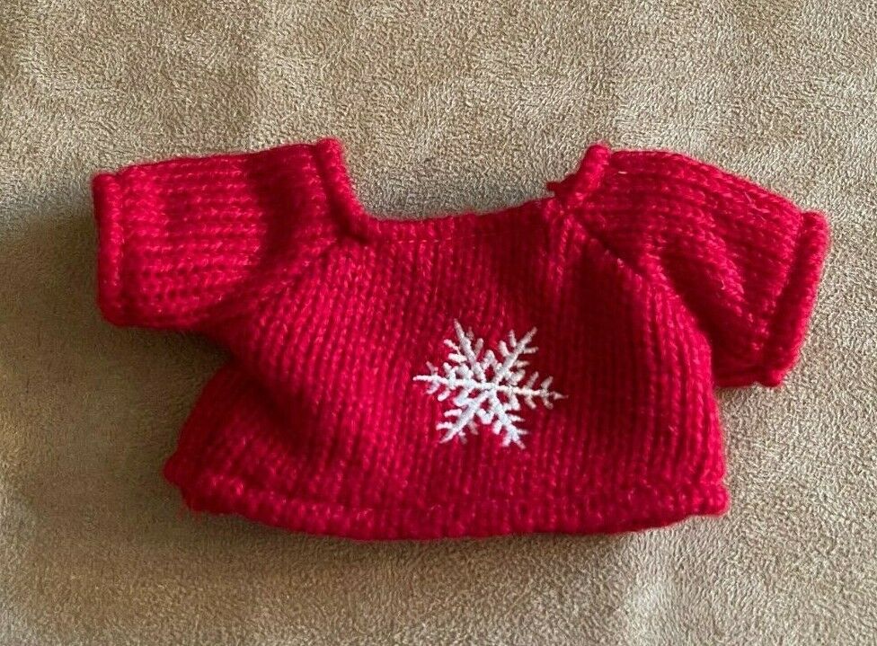 Mini Red snowflake Sweater Bitty Baby Bear American Girl Doll pet clothes bunch