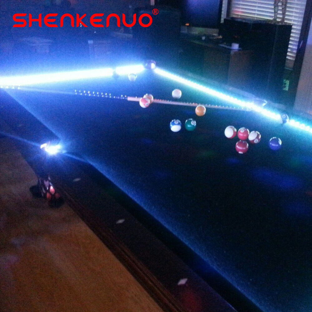 Bar Billiard Pool Table Bumper Led Rgb Colour Changing Lights Remote Controlled