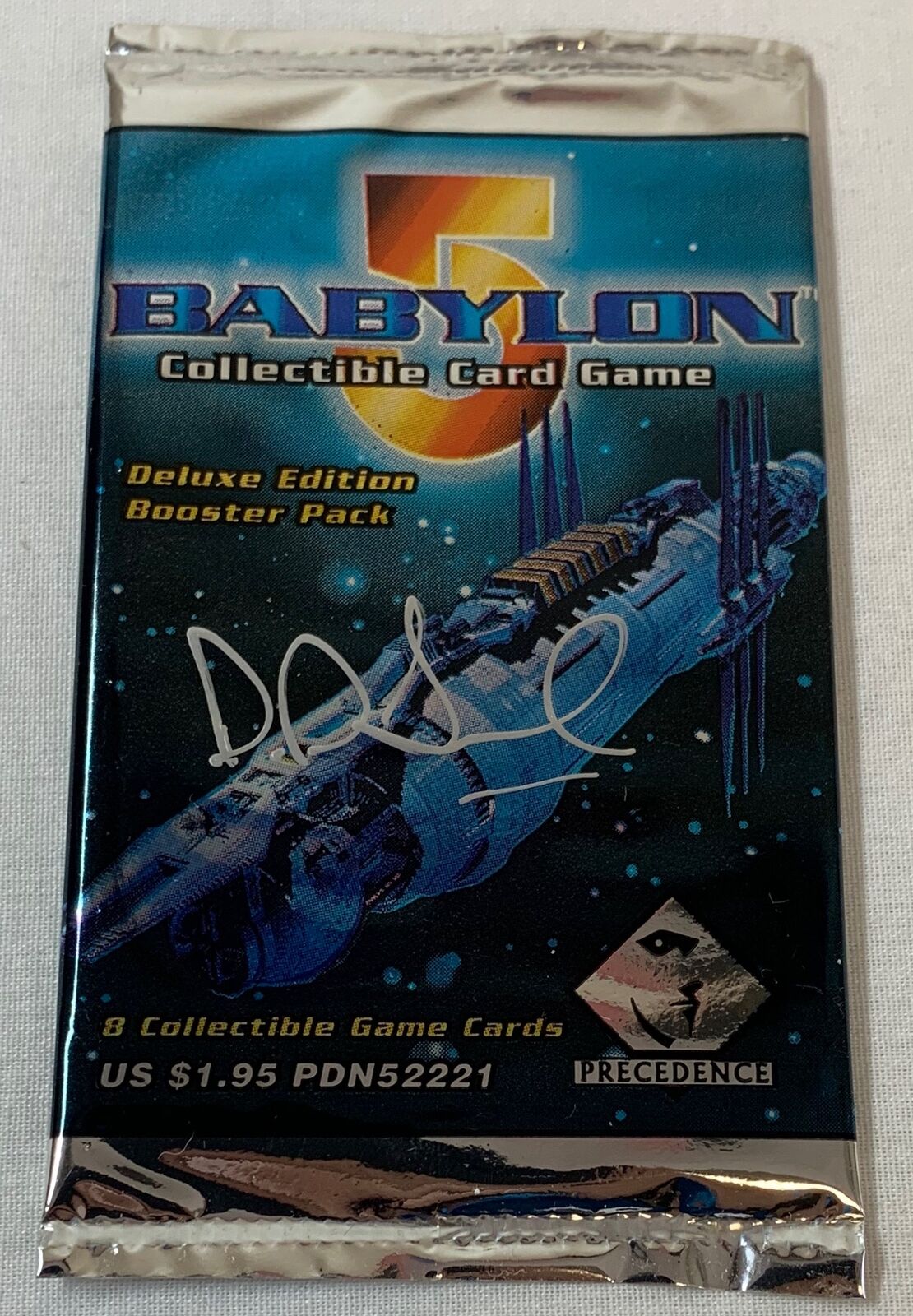 Babylon 5 sealed CCG card booster pack~ HAND SIGNED by Peter Jurasik~autographed
