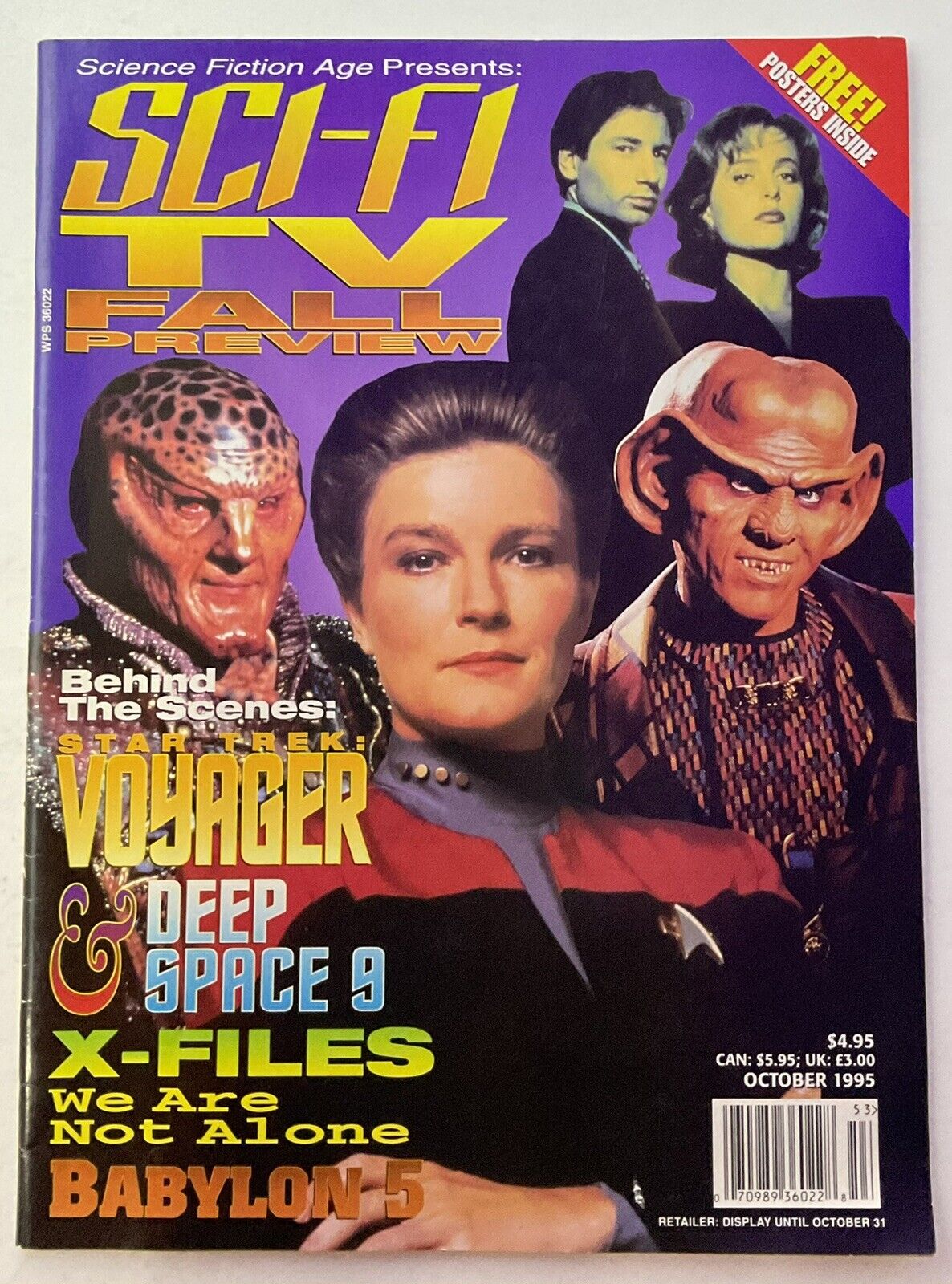 Sci-Fi TV Fall Review October 1995 Volume 1 Issue 1 Babylon 5 G'oar Featured