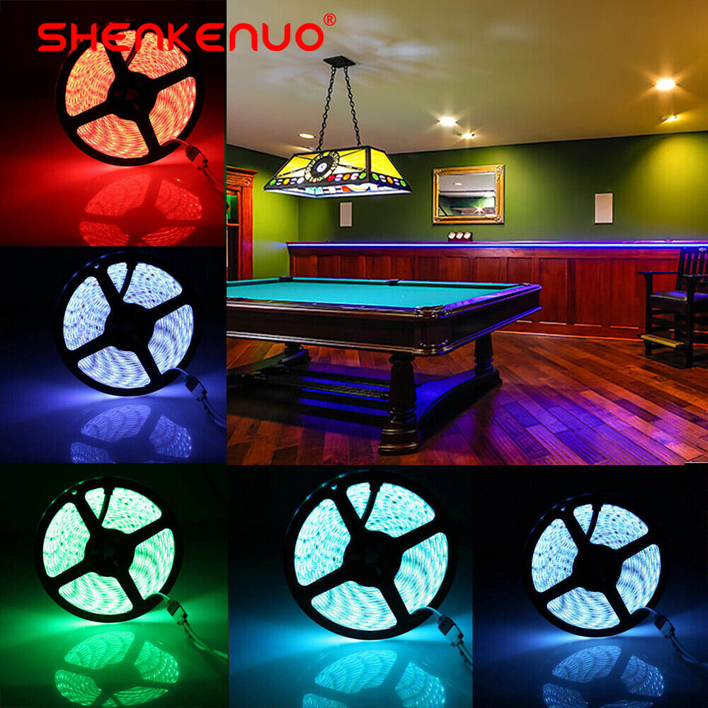 Bar Billiard Pool Table Bumper Led Rgb Color Changing Lights Remote Us Stock